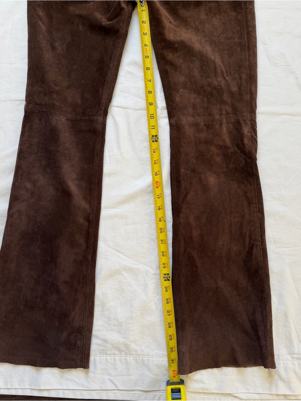 Vintage London Jean Suede Brown Low Rise Flare Pants - Picture 6 of 8